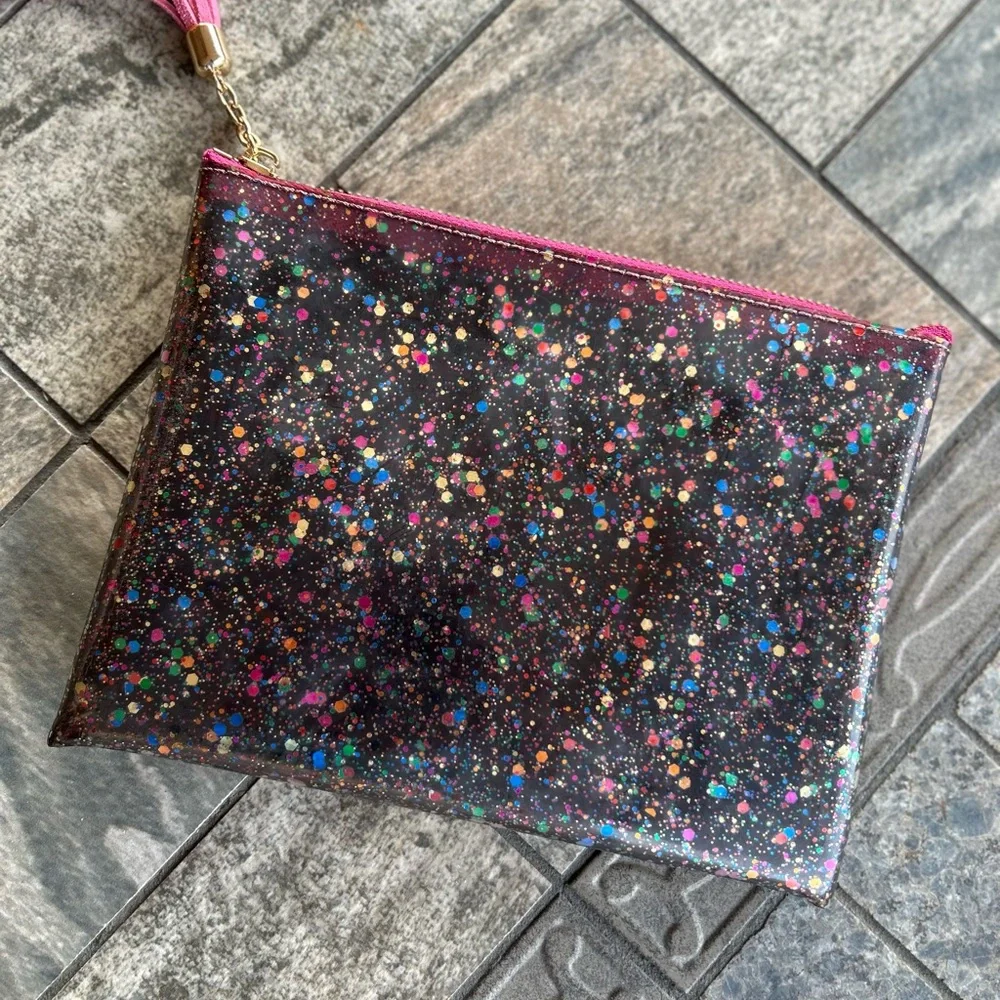 Multicolor Glitter Clutch Bag